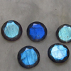 12x12 mm - AAAA - Really High Quality Labradorite - Faceted Round Cut Stone Every Single Pcs Have Amazing Blue Fire Super Sparkle 5 pcs